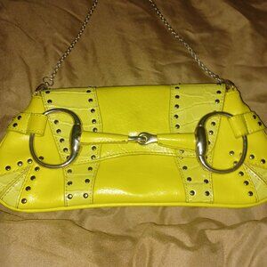 Sabina NY Lime Green Clutch